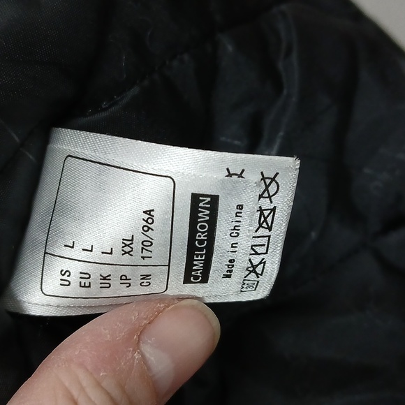 Camel crown Black winter ski coat Size Large - Picture 8 of 9